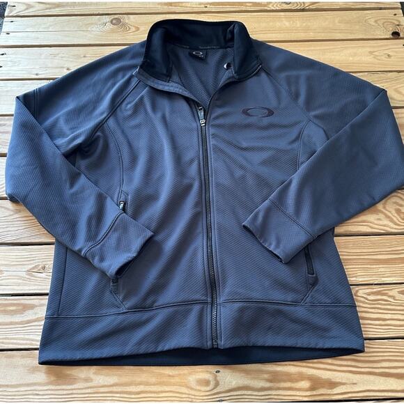 Oakley Men’s Track Jacket Size Large Black Full Zip - Picture 1 of 7